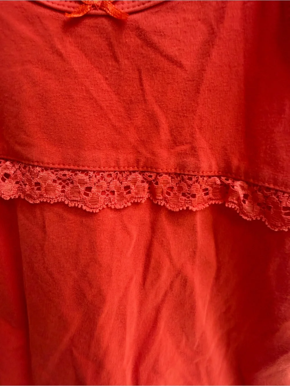 The Children's Place 4T Girls Red Lace-Trim Tank Top Blouse Shirt